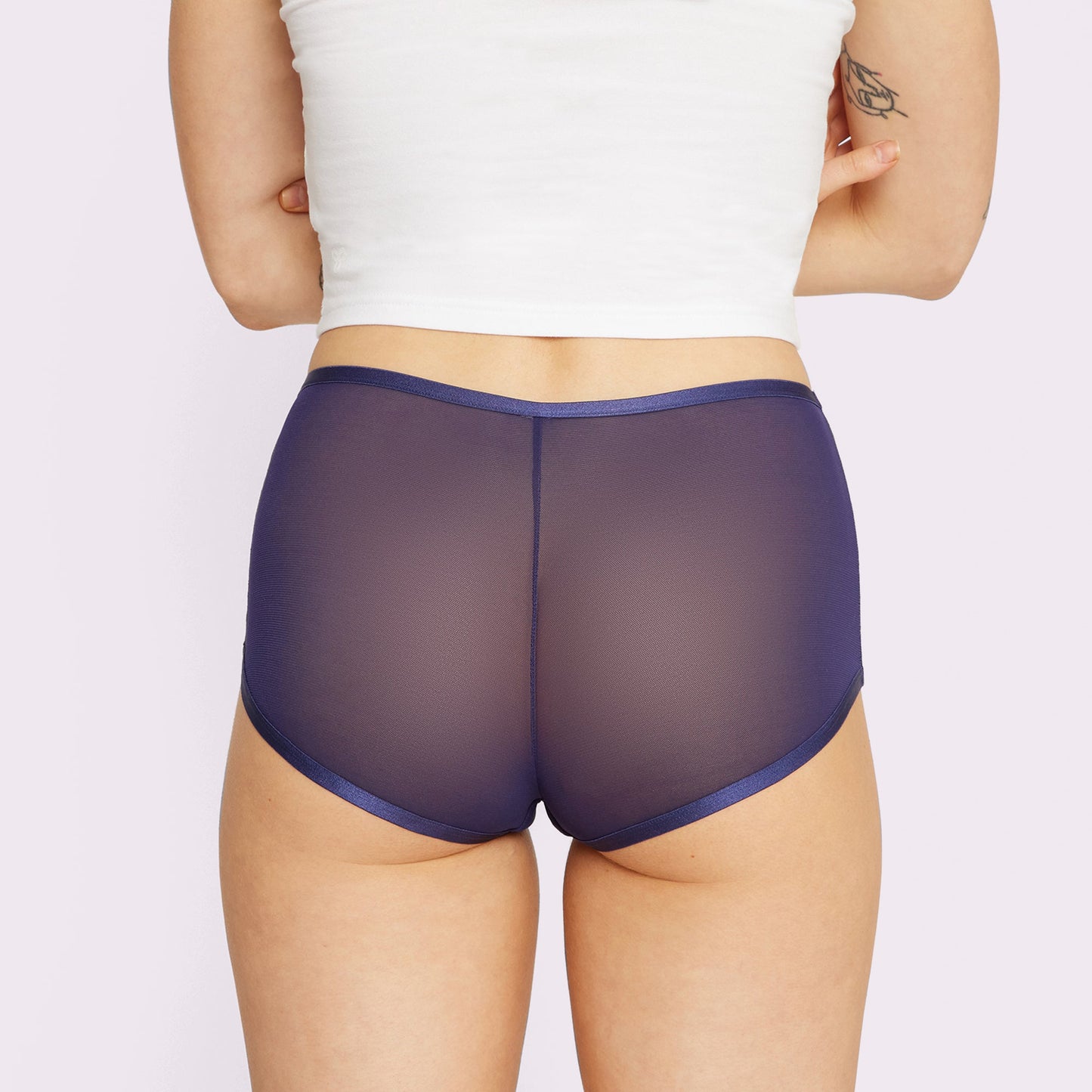 High Rise Boyshort | Silky Mesh | Archive (Starry Sky)