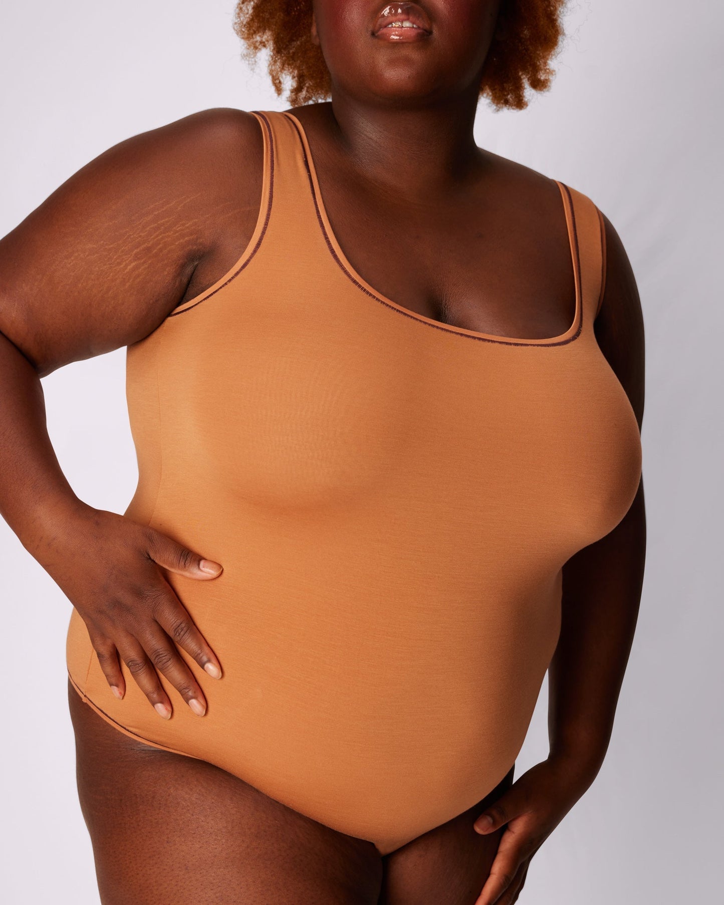 Vintage Fit Bodysuit | New:Cotton | Archive (Choco Chip)