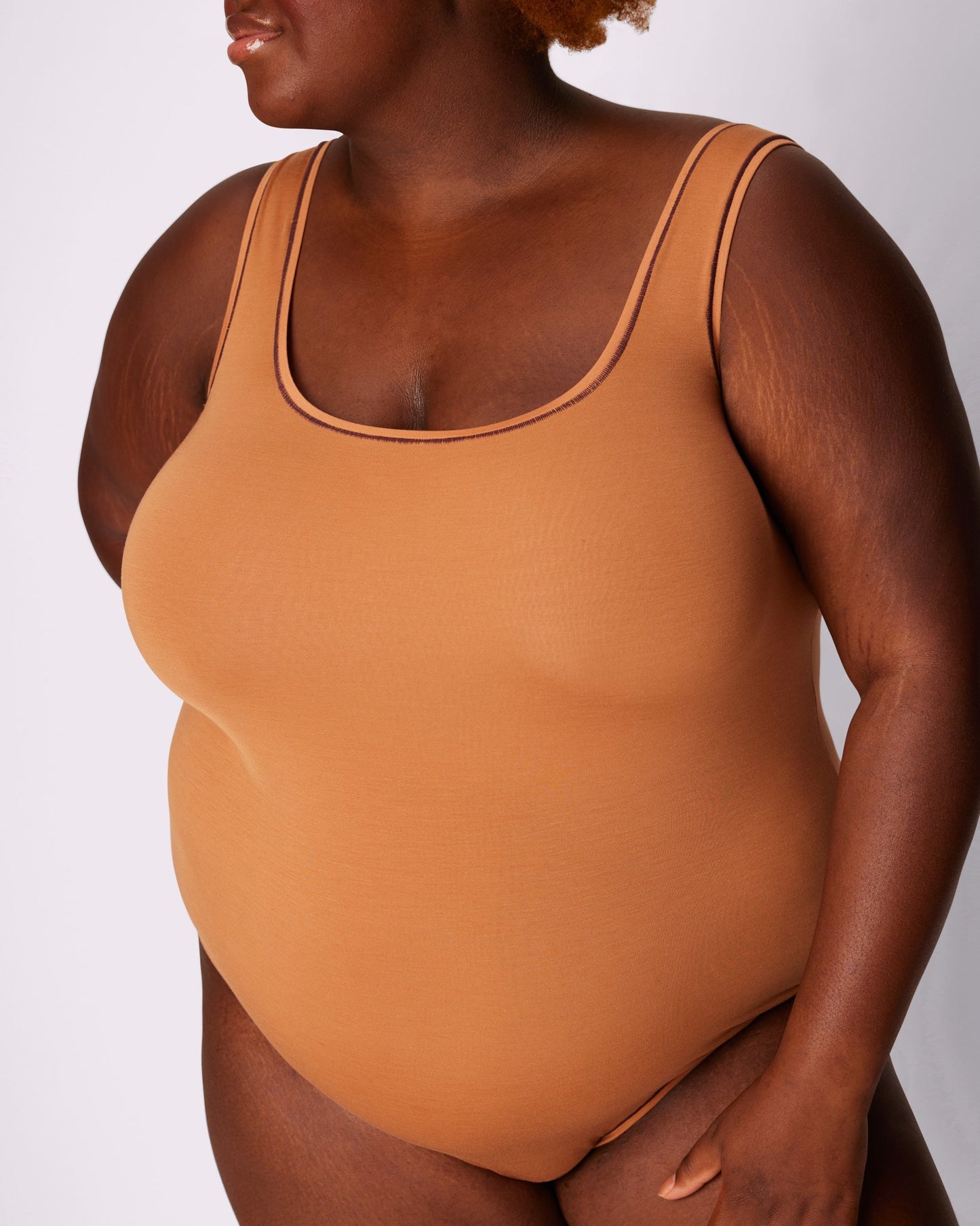 Vintage Fit Bodysuit | New:Cotton | Archive (Choco Chip)