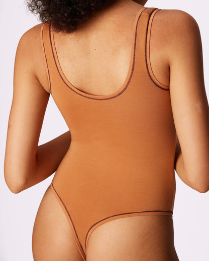 Vintage Fit Bodysuit | New:Cotton | Archive (Choco Chip)