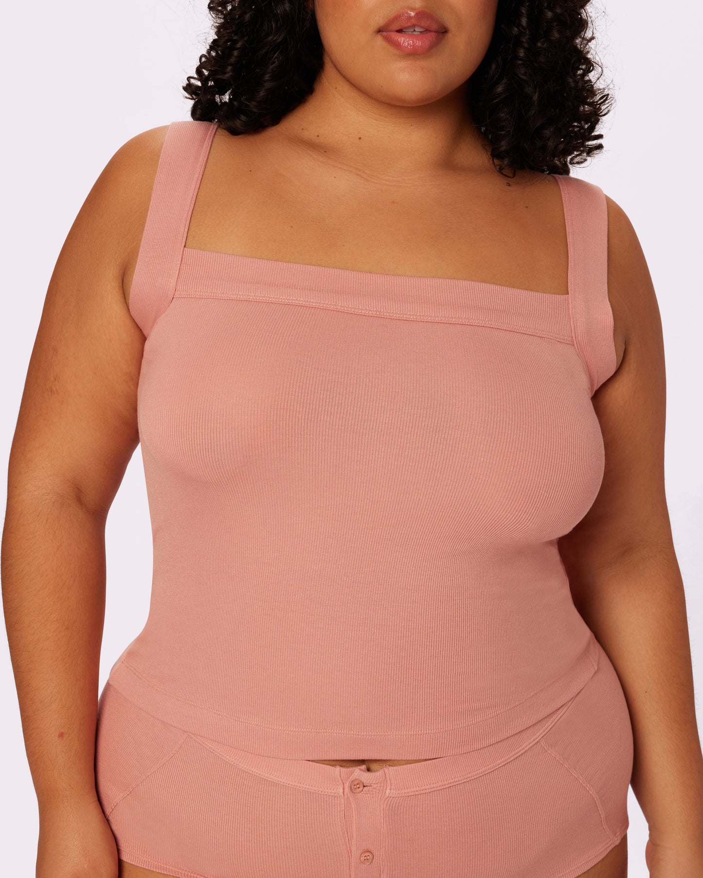 Perfect Rib Cami | Lush Rib (Hot Honey)