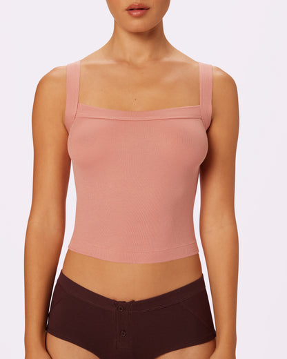 Perfect Rib Cami | Lush Rib (Hot Honey)