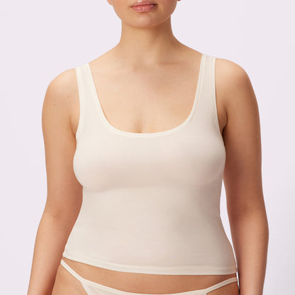 Vintage Essential Scoop Tank | New:Cotton | Archive (Cloud)