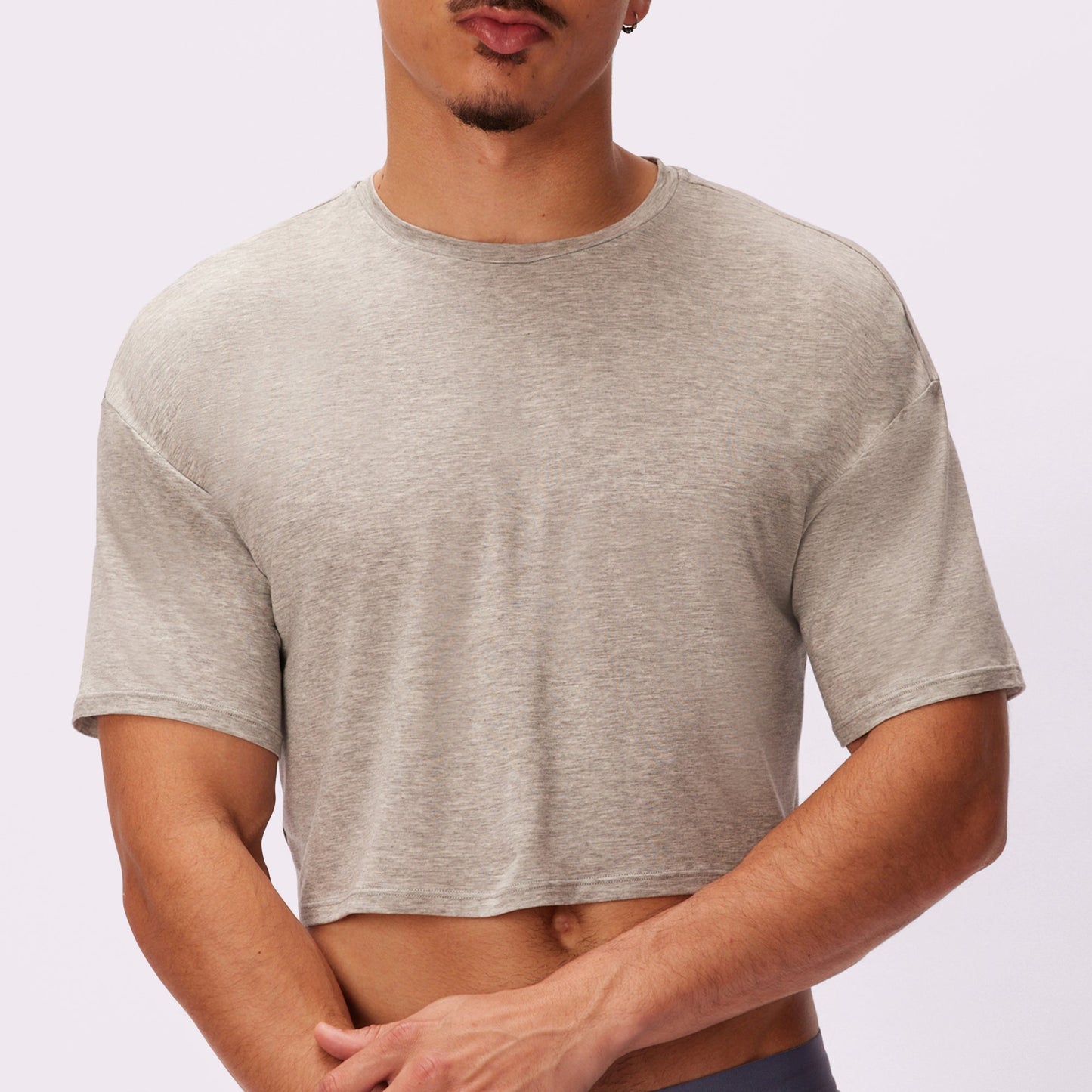 Breezy Crop Tee | New:Cotton | Archive ( Graphite)