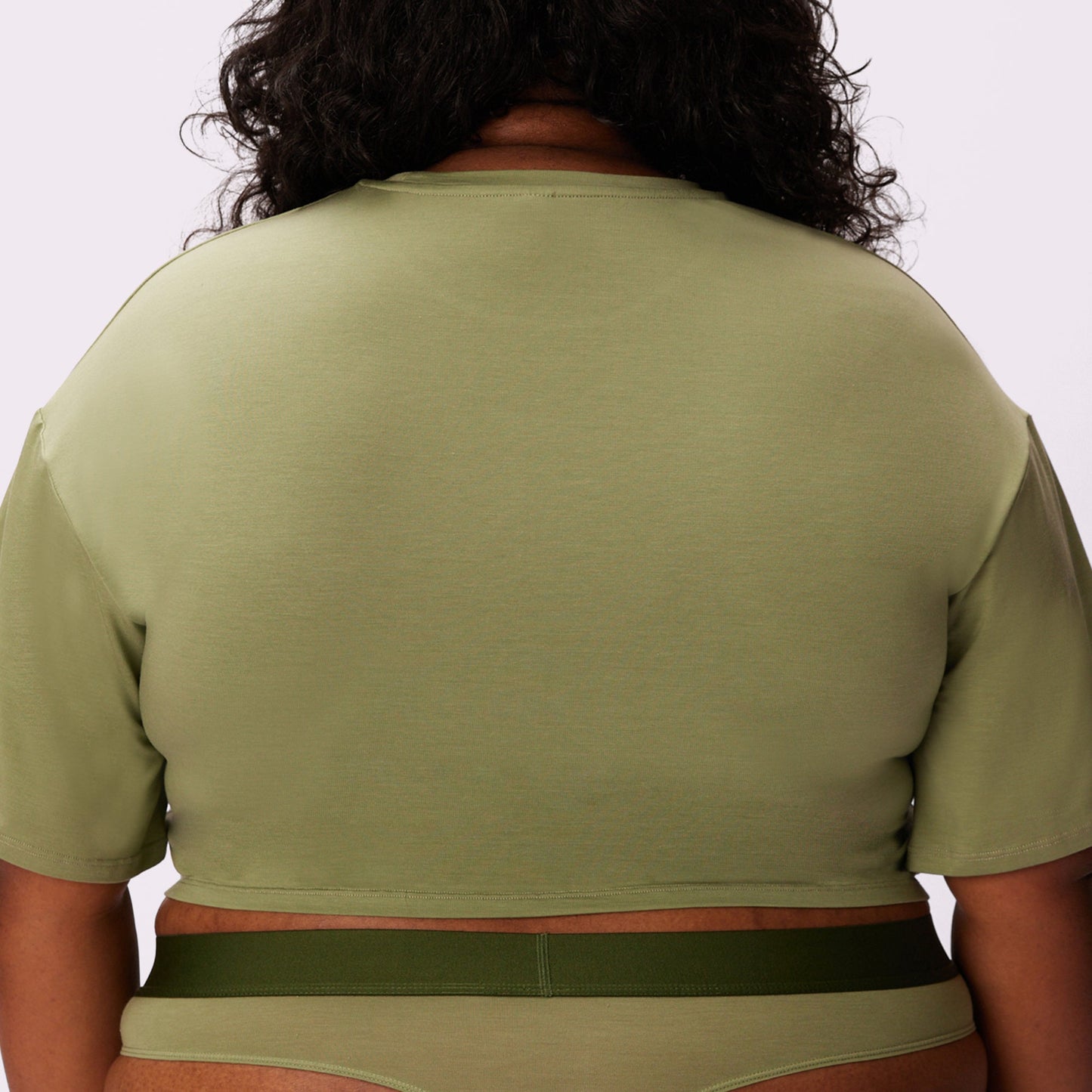 Breezy Crop Tee | New:Cotton | Archive (Olive)