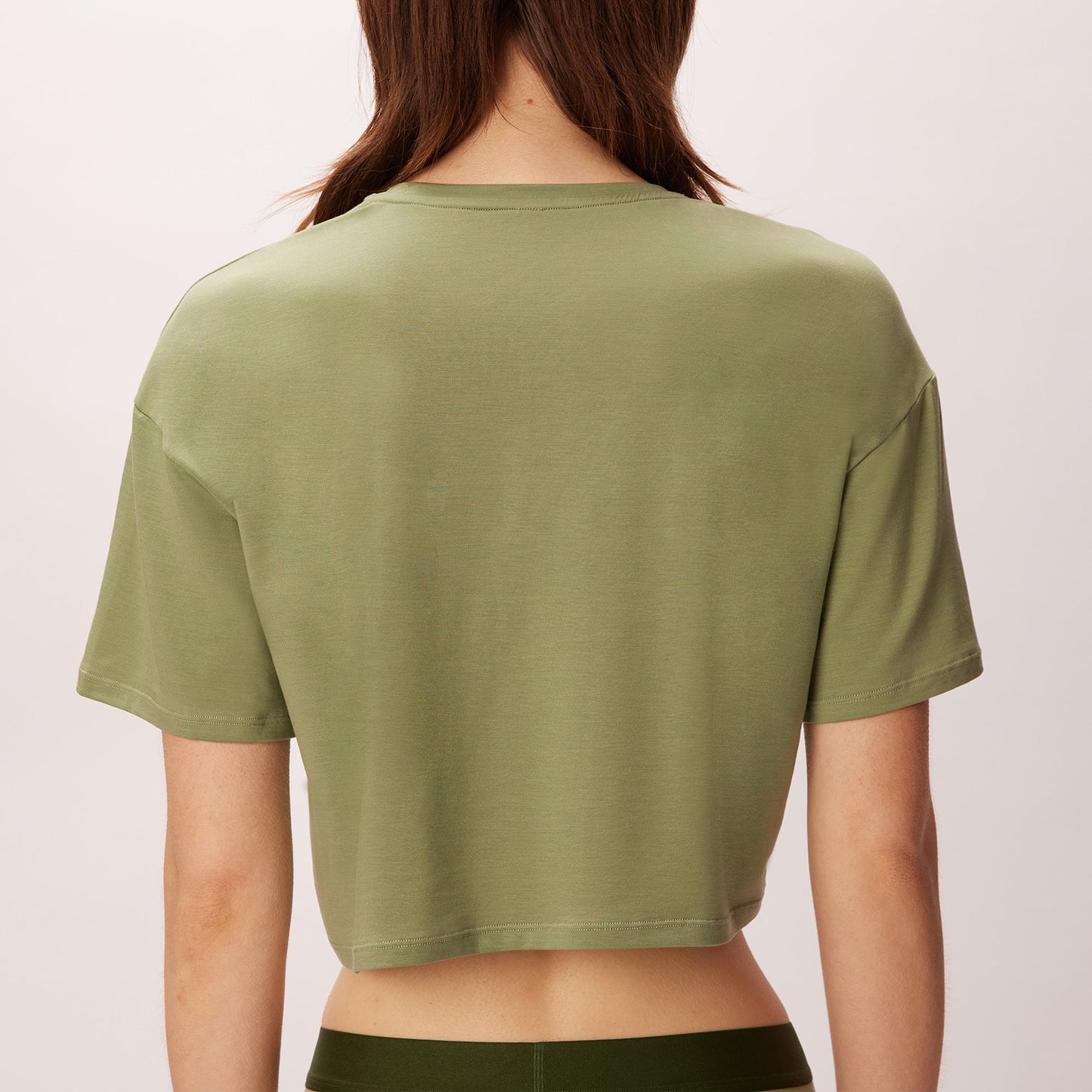 Breezy Crop Tee | New:Cotton | Archive (Olive)