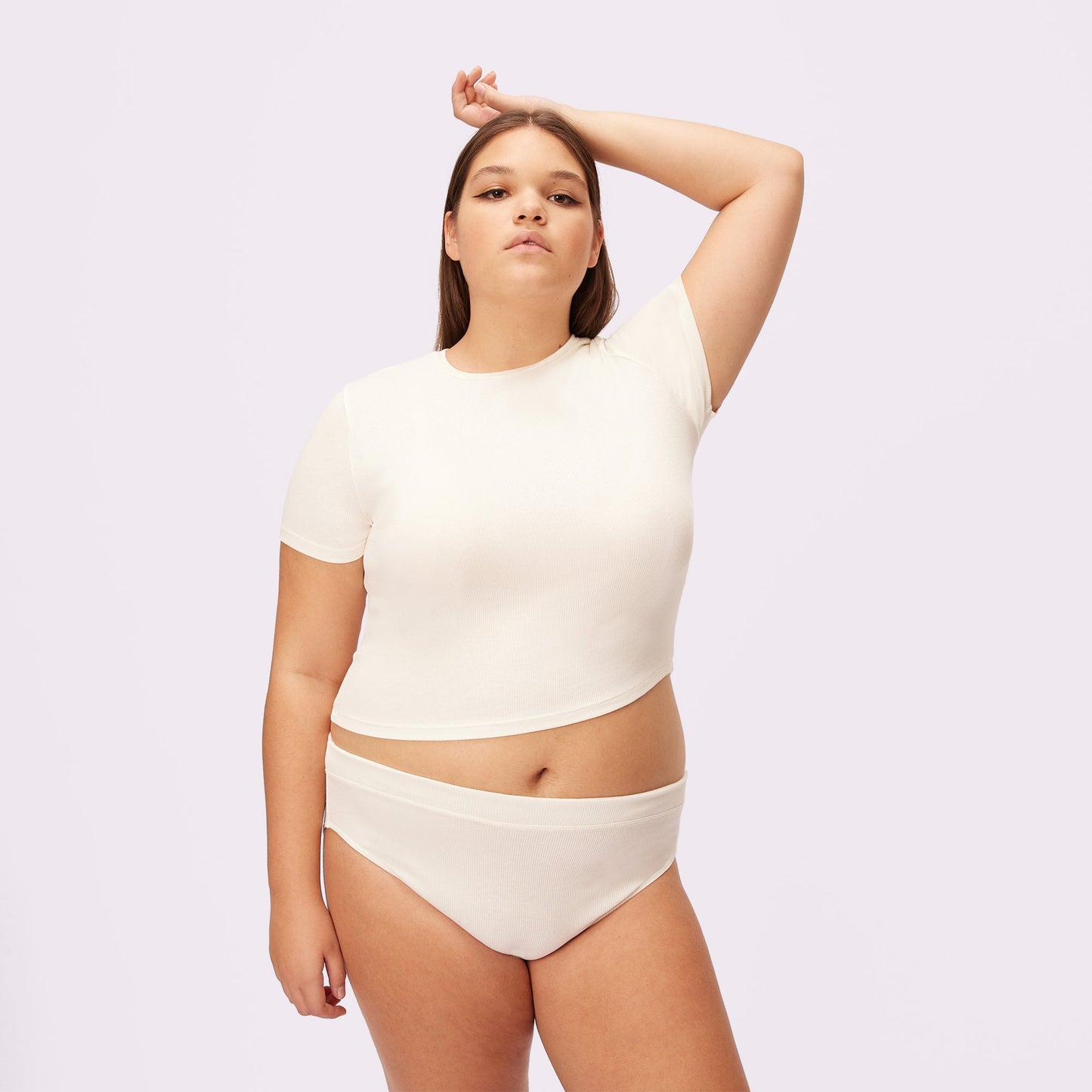 Lush Sculpt Crop Tee | Lush Rib | Archive (Cloud)