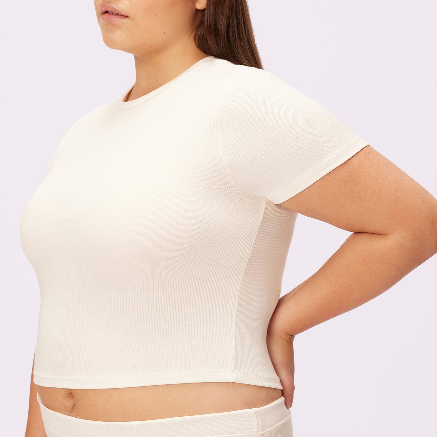 Lush Sculpt Crop Tee | Lush Rib | Archive (Cloud)
