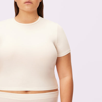 Lush Sculpt Crop Tee | Lush Rib | Archive (Cloud)
