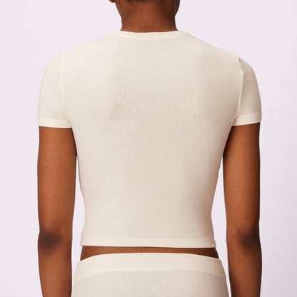 Lush Sculpt Crop Tee | Lush Rib | Archive (Cloud)