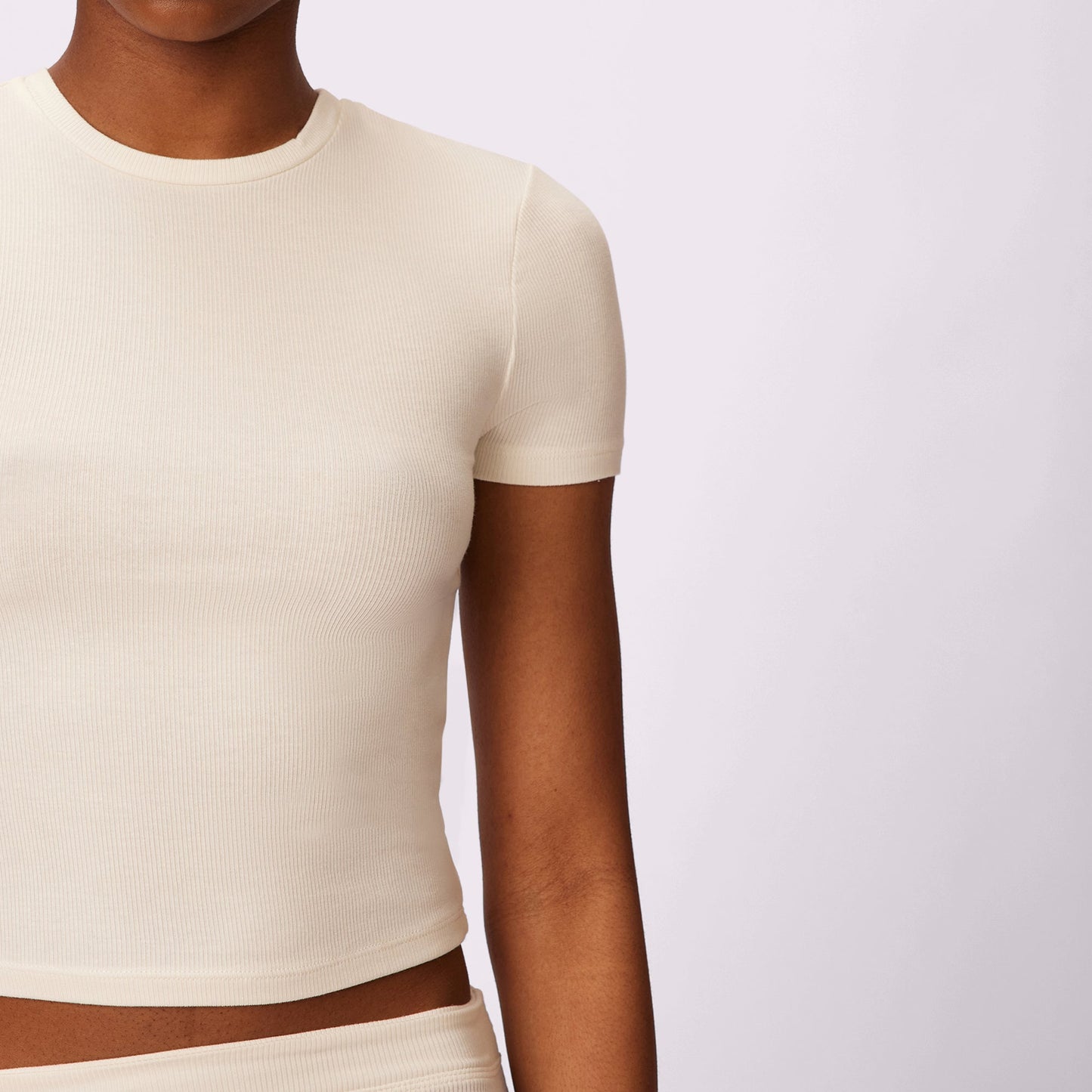 Lush Sculpt Crop Tee | Lush Rib | Archive (Cloud)