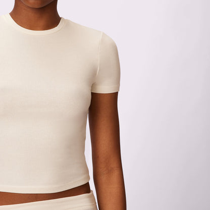 Lush Sculpt Crop Tee | Lush Rib | Archive (Cloud)
