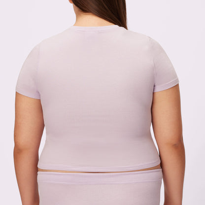 Lush Sculpt Crop Tee | Lush Rib | Archive (Mist)