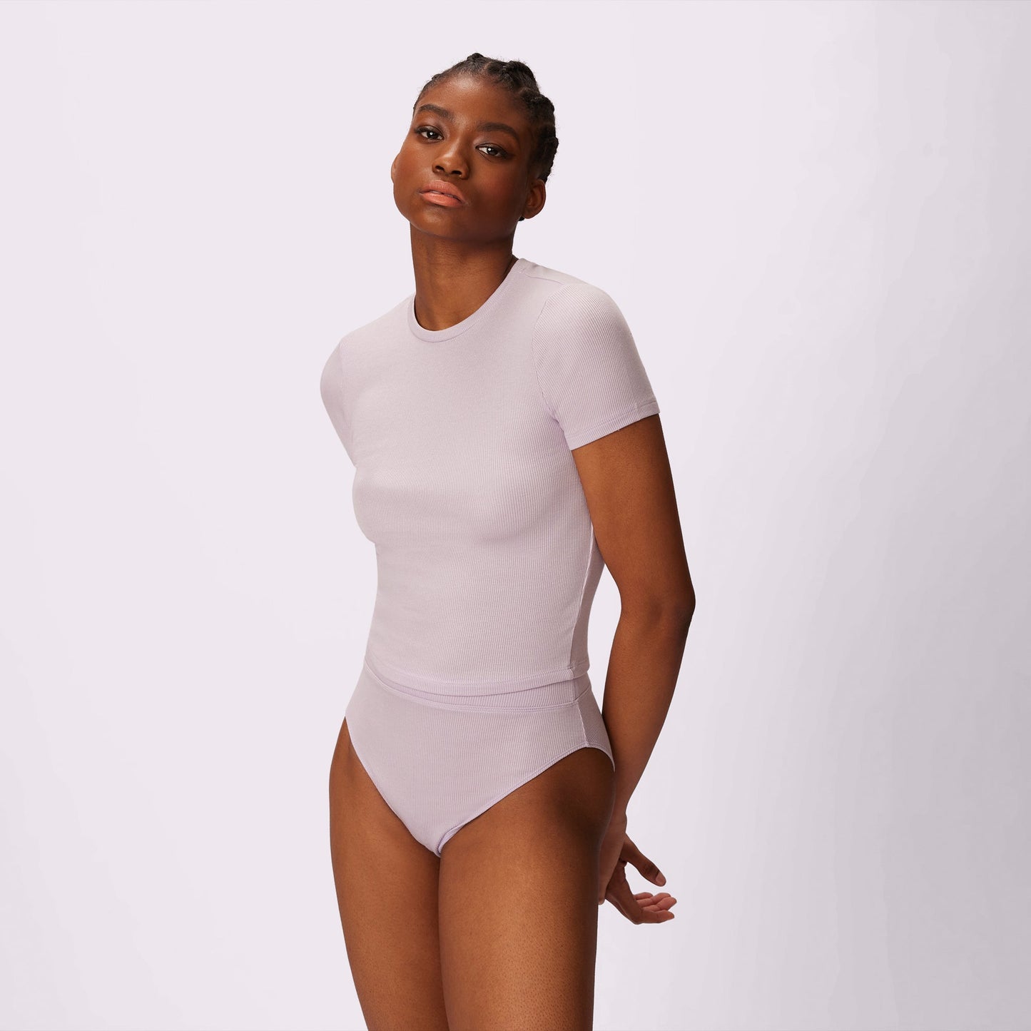Lush Sculpt Crop Tee | Lush Rib | Archive (Mist)