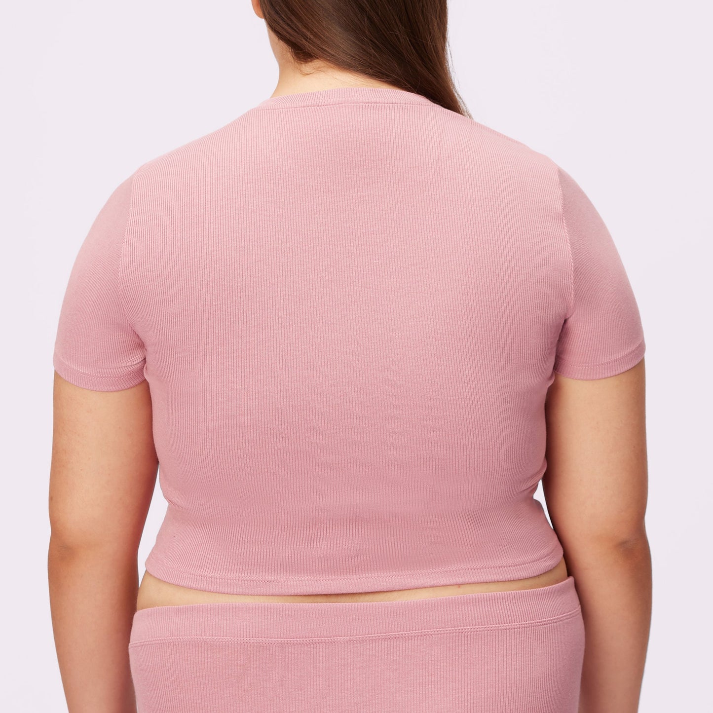 Lush Sculpt Crop Tee | Lush Rib | Archive (Rose Petal)
