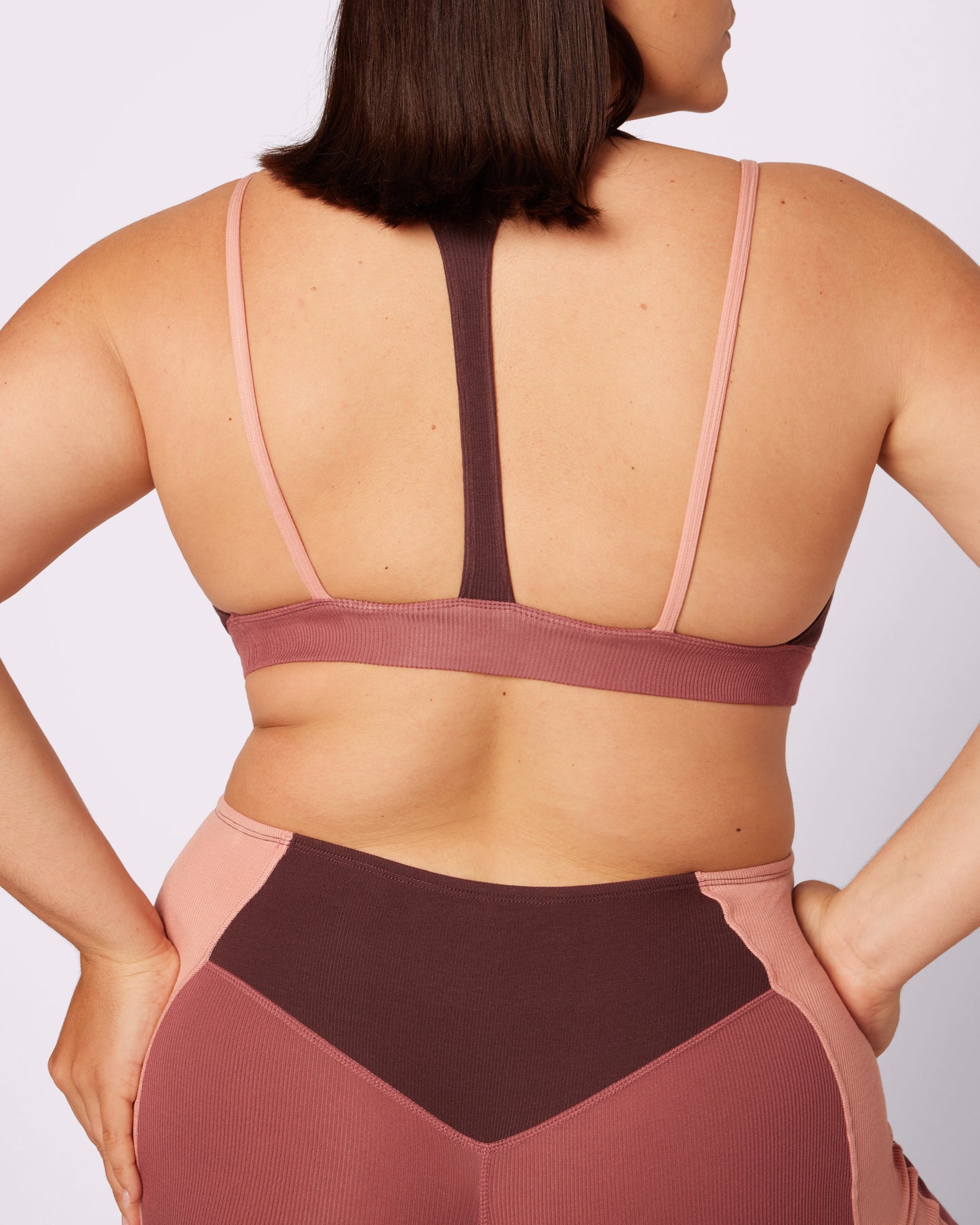 Peekaboo Scoop Layered Bralette | Lush Rib (Pretzel)