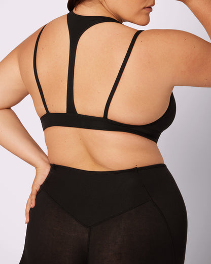 Peekaboo Scoop Layered Bralette | Lush Rib (Eightball)