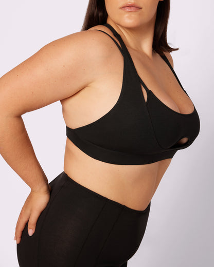 Peekaboo Scoop Layered Bralette | Lush Rib (Eightball)