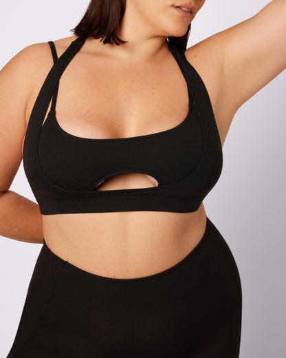 Peekaboo Scoop Layered Bralette | Lush Rib (Eightball)