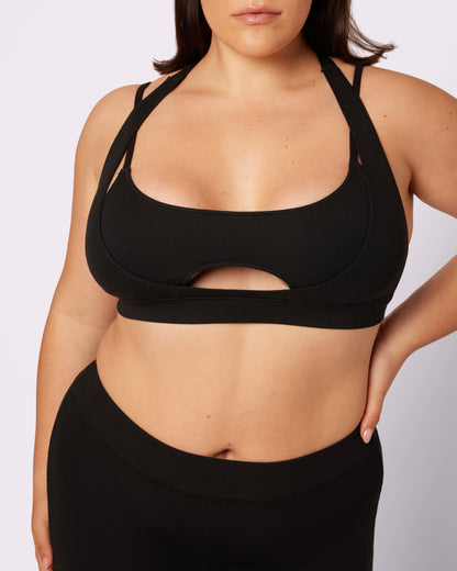 Peekaboo Scoop Layered Bralette | Lush Rib (Eightball)