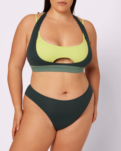 Peekaboo Scoop Layered Bralette | Lush Rib (Moonshine)