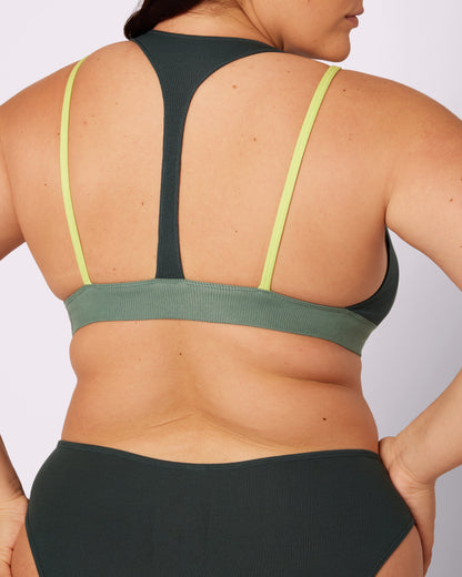 Peekaboo Scoop Layered Bralette | Lush Rib (Moonshine)