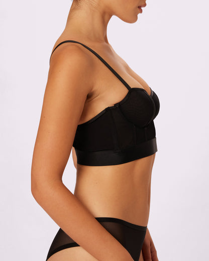 Sheer Sculpt Bustier | Silky Mesh (Eightball)