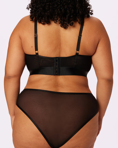 Sheer Sculpt Bustier | Silky Mesh (Eightball)