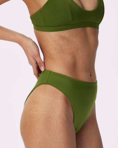 High-Rise Brief Bikini Bottom | EcoSplash Swim | Archive (Palm Tree)