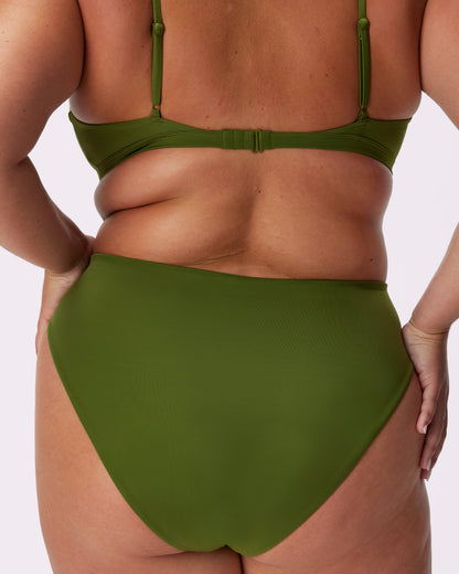 High-Rise Brief Bikini Bottom | EcoSplash Swim | Archive (Palm Tree)