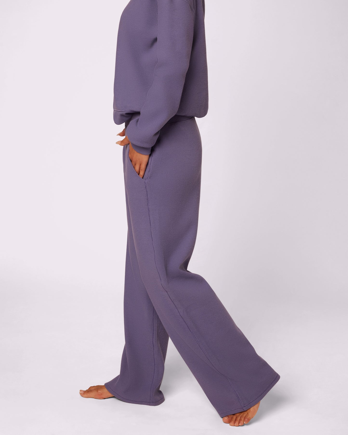 Cozy Casual Wide-Leg Pants | Cozy Waffle | Archive (Fog)