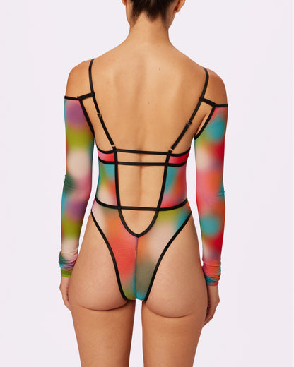 Sheer Sculpt Convertible Sleeve Bodysuit | Silky Mesh | Archive (Supernova)