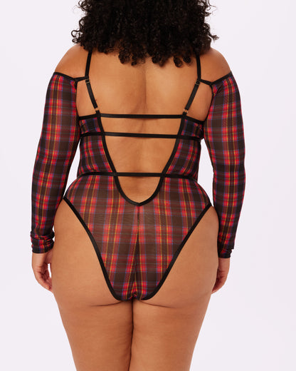 Betsey Johnson Sheer Sculpt Convertible Sleeve Bodysuit | Silky Mesh (Betsey)