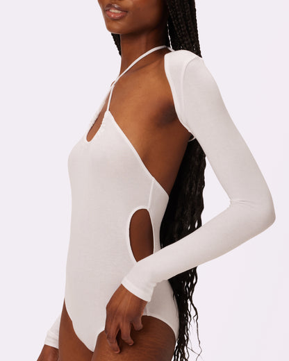 Halter 2-Piece Bodysuit | Lush Rib | Archive ( Glacier)