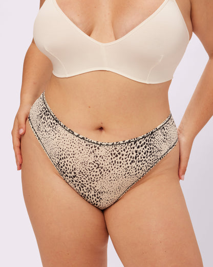 Vintage High Rise Brief | New:Cotton | Archive (Baby Leopard)
