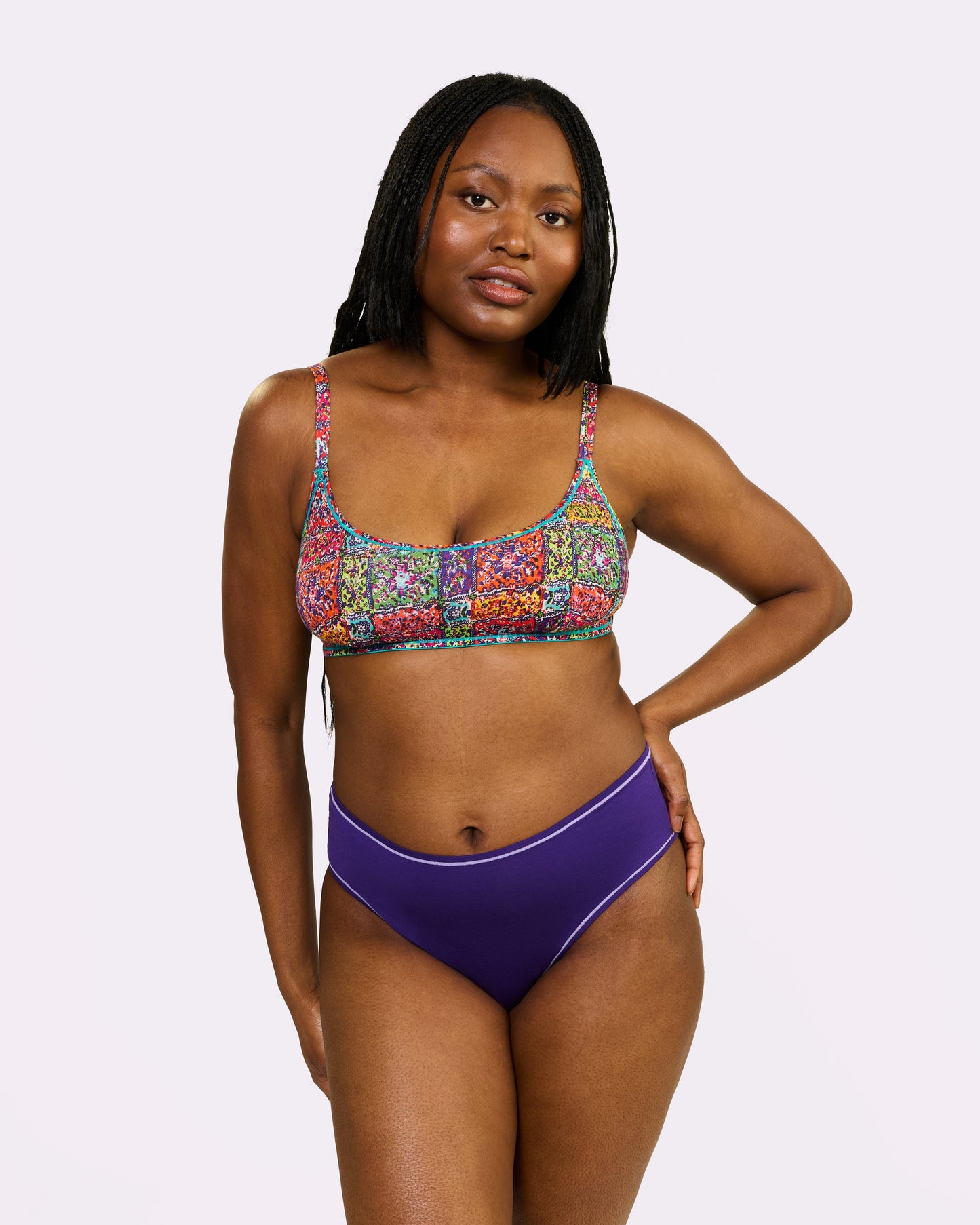 Vintage High Rise Brief | New:Cotton (Royal)