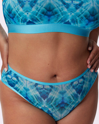 High Rise Cheeky | Silky Mesh (Kaleidoscope)