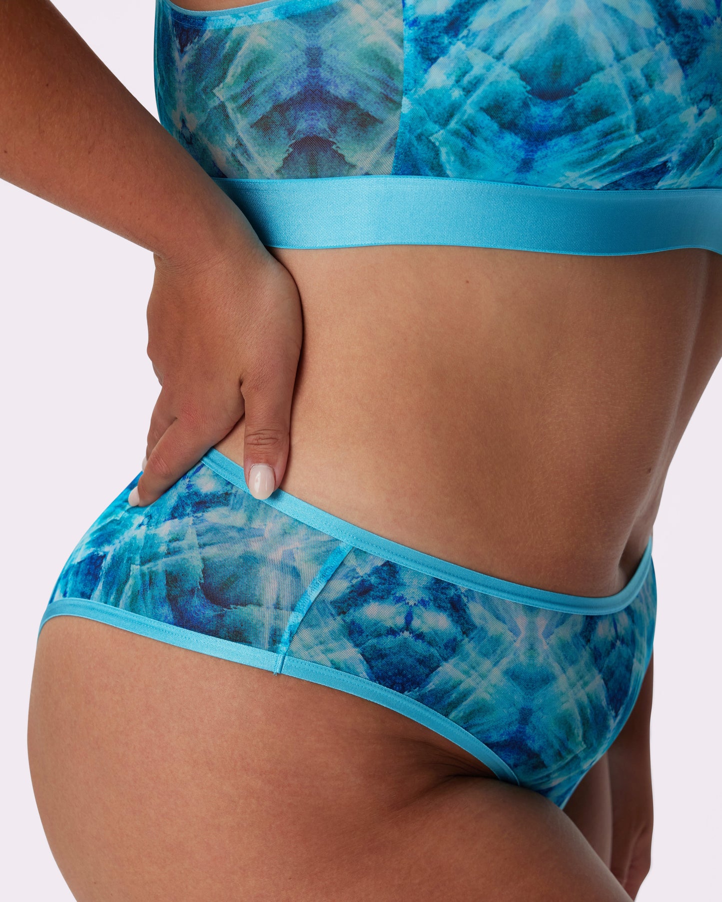 High Rise Cheeky | Silky Mesh (Kaleidoscope)
