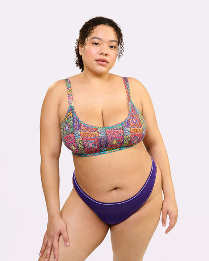Ultra-Flattering High Rise Thong | New:Cotton (Royal)