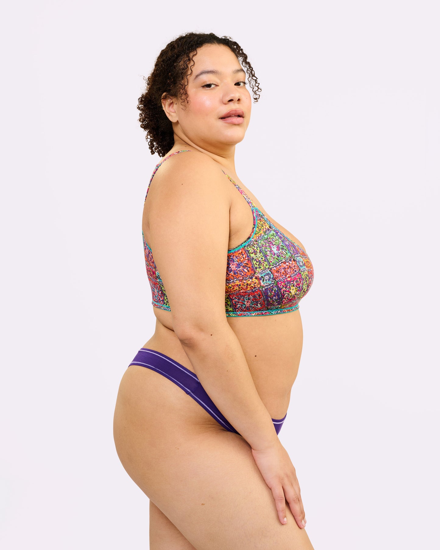 Ultra-Flattering High Rise Thong | New:Cotton (Royal)