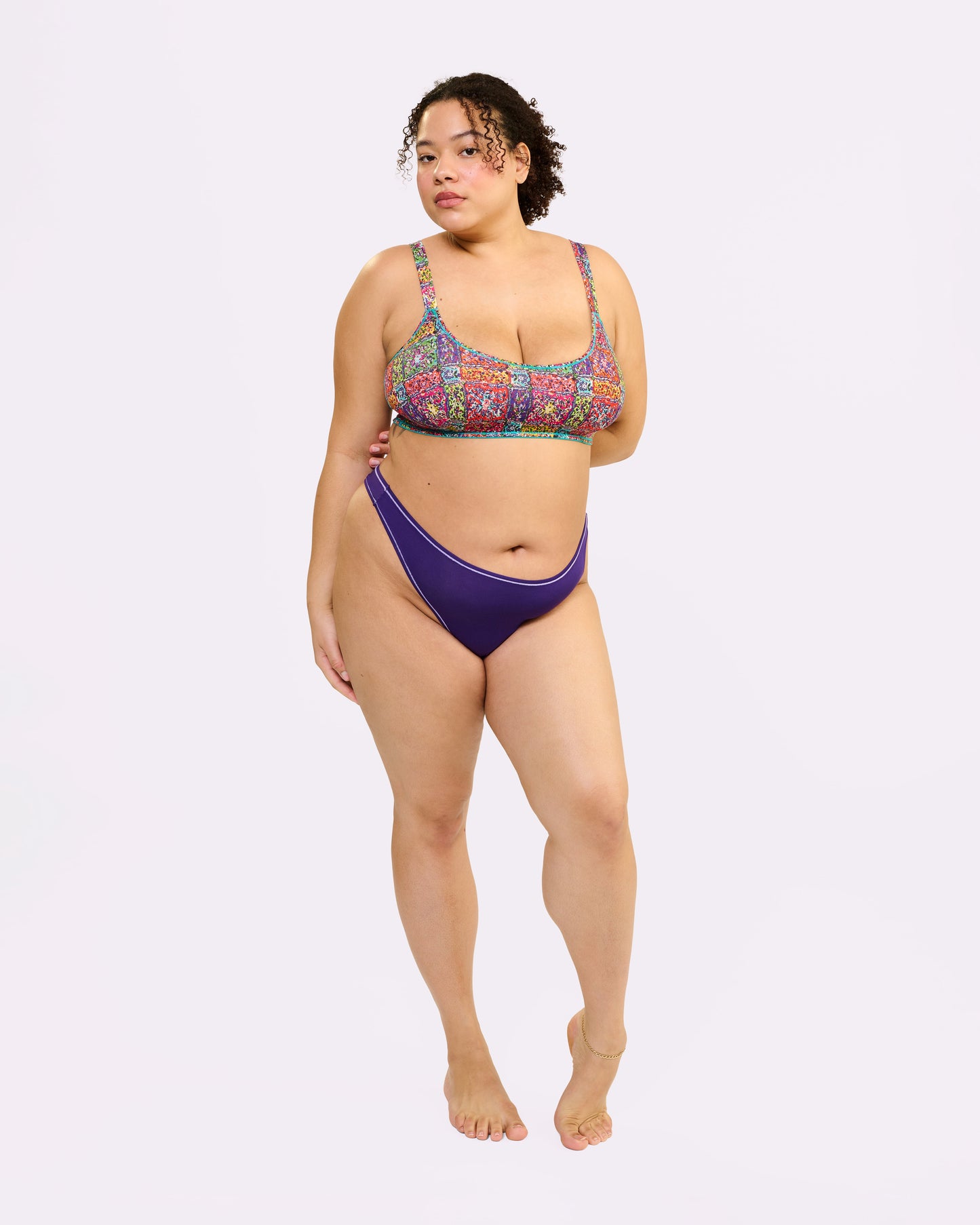Ultra-Flattering High Rise Thong | New:Cotton (Royal)