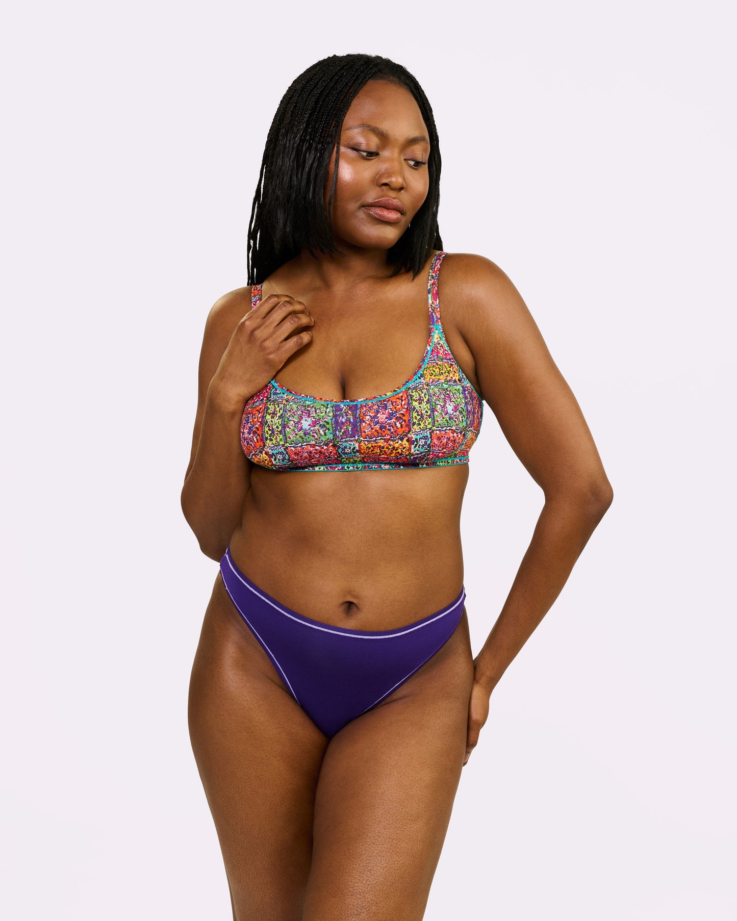 Ultra-Flattering High Rise Thong | New:Cotton (Royal)