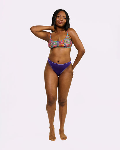 Ultra-Flattering High Rise Thong | New:Cotton (Royal)