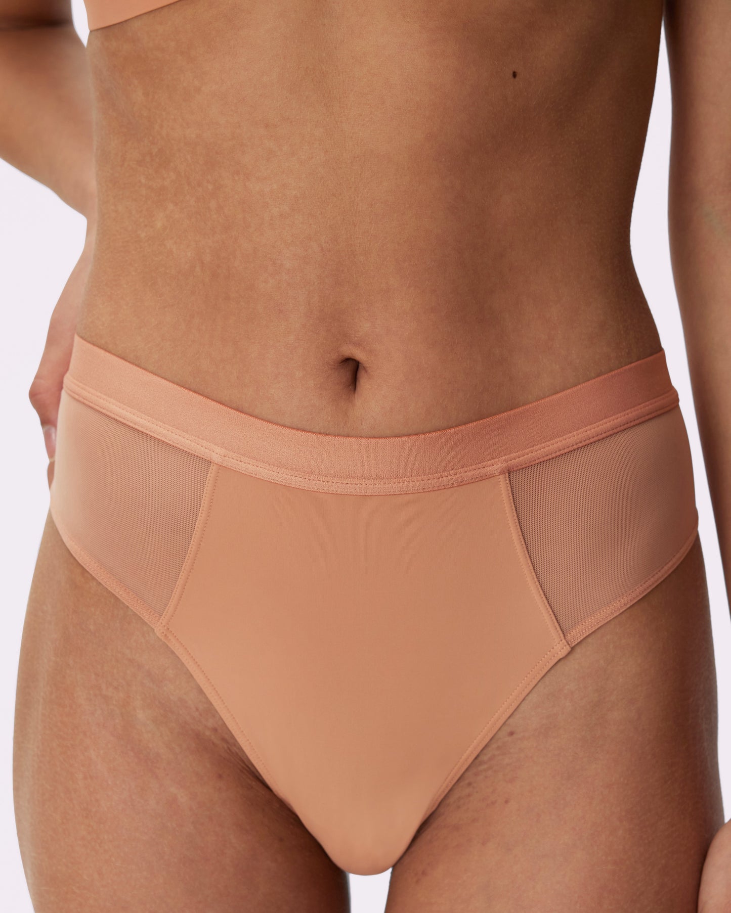 Re:Play High Waisted Thong | Ultra-Soft Re:Play (Peach Fuzz)