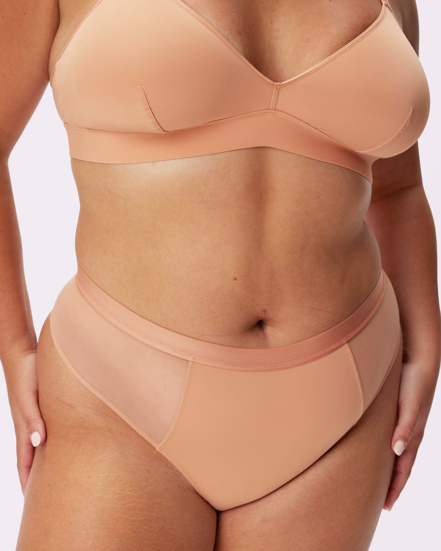Re:Play High Waisted Thong | Ultra-Soft Re:Play (Peach Fuzz)