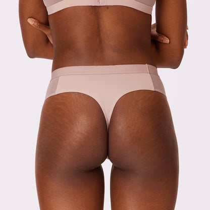 Re:Play High Waisted Thong | Ultra-Soft Re:Play (Sandcastle)