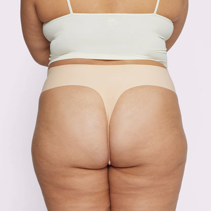 Invisible High Rise Thong | Seamless Universal (Sand)