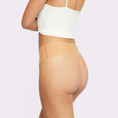 Invisible High Rise Thong | Seamless Universal (Toast)