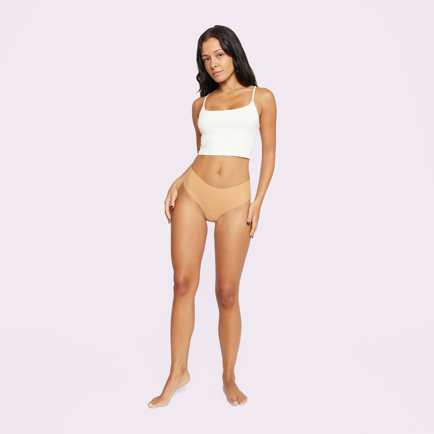 Invisible High Rise Thong | Seamless Universal (Toast)