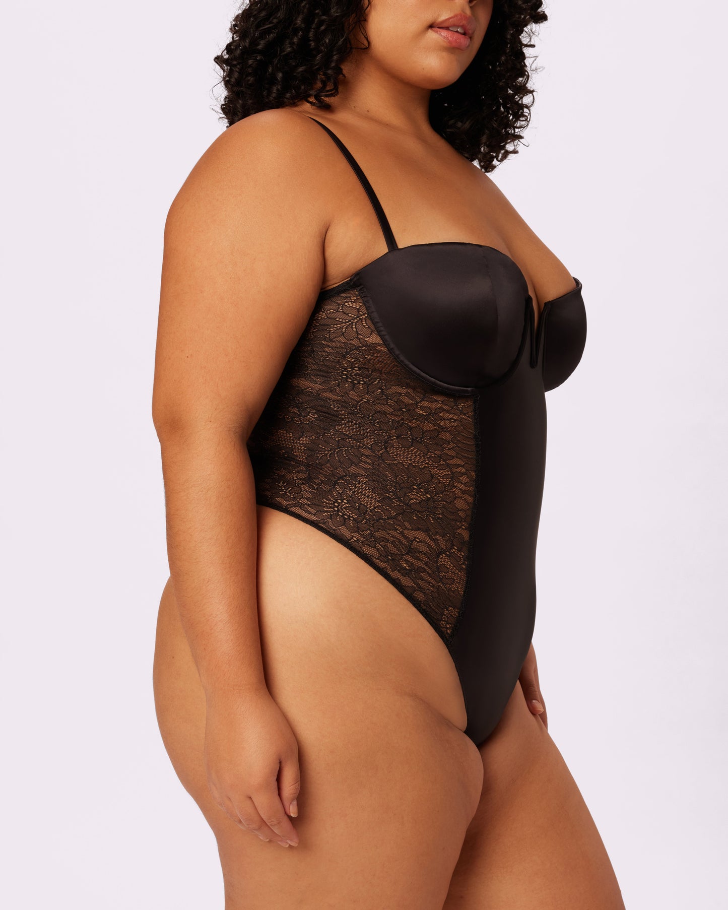 Luminous Contour Demi Bodysuit | Glow Satin (Eightball)